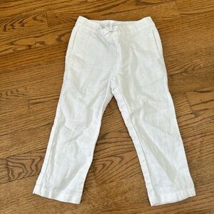 Janie and Jack white linen blend pants. Size 2tl